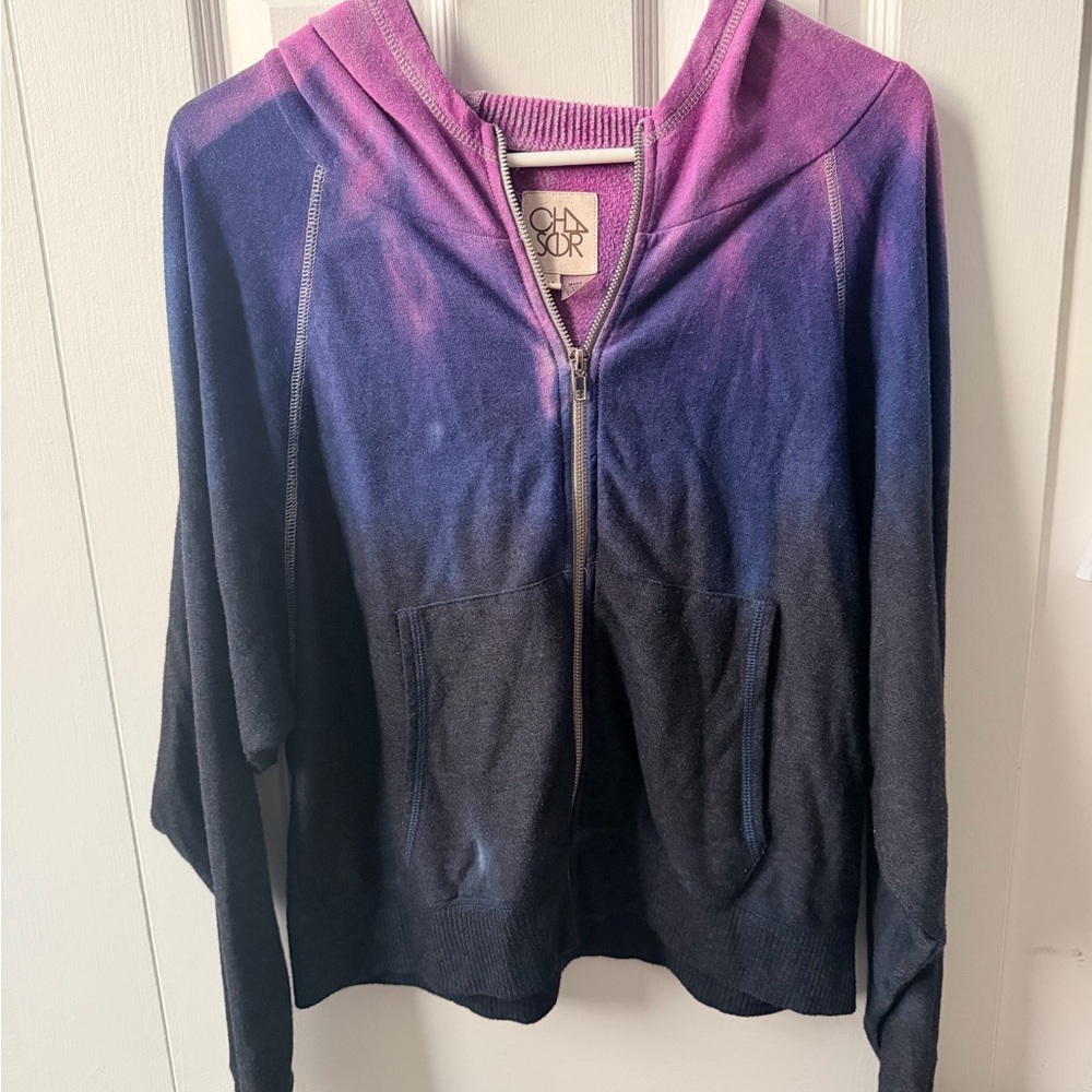 Chaser Purple and Black Ombre Hoodie
